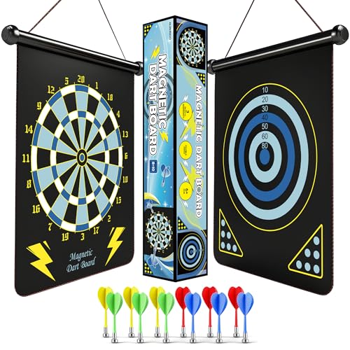 Gifts for 6 7 8 9 10 11 12 13 14 15 16 Years Old Girl Boys, Outdoor Games Activities Toys for Kids 8-12, Magnetic Dart Board, Teen Gift Ideas for Christmas, Birthday - style: Blue