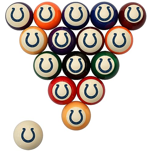 Imperial NFL Retro Billiard Ball Set - color: Indianapolis Colts, Cream