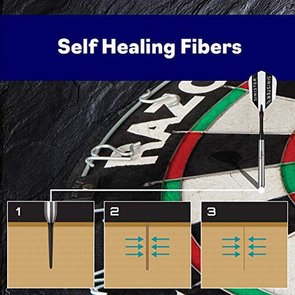 Viper Razorback WDF Accredited, Official Competition Bristle Steel Tip Dartboard Set with Staple-Free Razor Thin Spider Wire Self-Healing