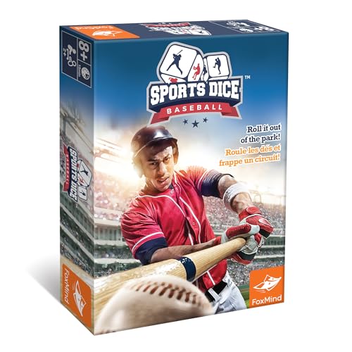 FoxMind Games: Sports Dice, Baseball, Roll it Out of the Park, Easy to Learn, Fun to Play, Play with Up to 4 Players, for Ages 7 and up