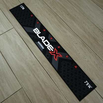 Winmau Darts Oche Line - High Visibility Throw Line Marker with Toe Markers for Consistent Stance - Self-Adhesive, Sticks to Hard Floors (Wood/Tile/Laminate) - Regulation Distance - style: Blade X