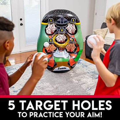 Franklin Sports Inflatable Target Toss Game - Kids Mini Throwing Game Set - Portable Indoor + Outdoor Toy Target - style: Baseball