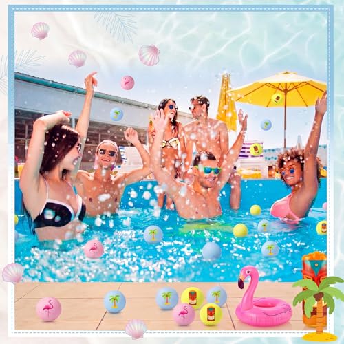 Soulchen 24 Pcs Table Tennis Balls Bulk 40mm Novelty Fun Table Tennis Balls Accessories for Gift Party - style: Flamingos