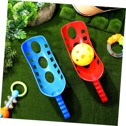 Toddmomy 3pcs Scoop Toss Ball Set for Boys and Girls Outdoor Games Beach Ball for Family Interaction Coordination Skills