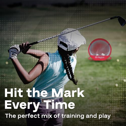 PGA Tour Golf Practice Aids By Golfgen: Premium Chipping Nets, Putting Rings, & Targets, Indoor & Outdoor Training, Improve Accuracy & Control, Master Putting and Chipping, Portable for On The Go