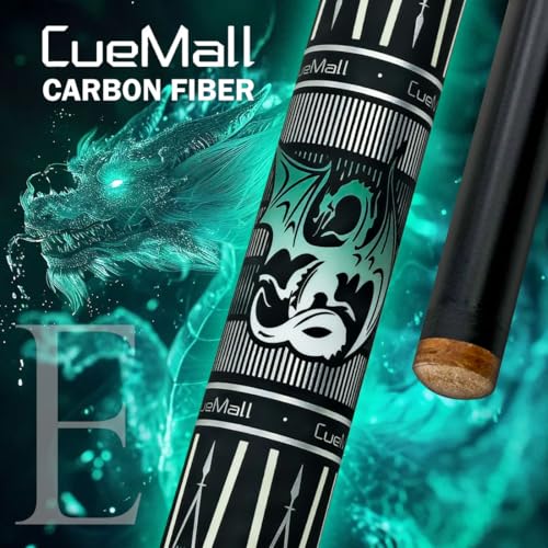 CueMall 58" 2-Piece Billiard Pool Cue Sticks,12.5mm Fiberglass Graphite Composite Billiard Cue Sticks,19oz Pool Sticks Tacos de billar for Adults Men/Women, House or Commercial/Bar Use - color: CueMall-E