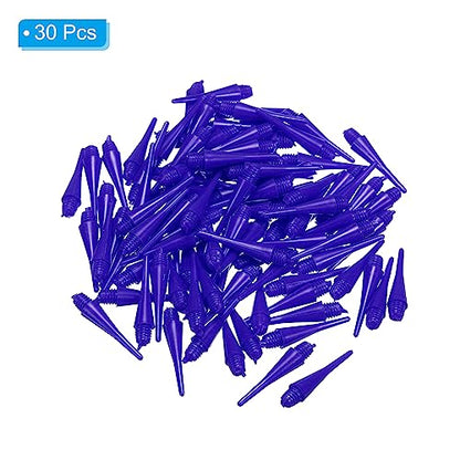 PATIKIL Plastic Dart Tips, 30 Pack 2BA Thread Soft Dart Tips Plastic Tip Soft Tip, Blue