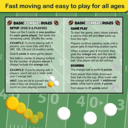 Fumble – Football Card & Pong Game for Kids and Families | Fun Tailgate Game & Birthday Gift for Boys Ages 6–12