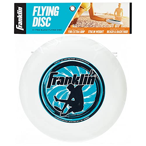 Franklin Sports Flying Disc - Disc for Beach, Backyard, Lawn, Park, Camping - 140 or 175 Grams - Perfect for Dogs - White