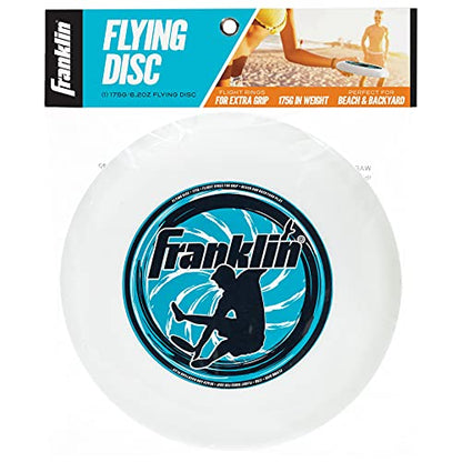 Franklin Sports Flying Disc - Disc for Beach, Backyard, Lawn, Park, Camping - 140 or 175 Grams - Perfect for Dogs - White