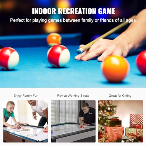 Happybuy 3-in-1 Rotating Swivel Multi Game Table with Air Hockey, Billiards/Pool, and Table Tennis, 88" Gaming Table for Family Game Room, Includes All Accessories