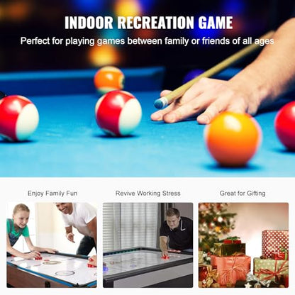 Happybuy 3-in-1 Rotating Swivel Multi Game Table with Air Hockey, Billiards/Pool, and Table Tennis, 88" Gaming Table for Family Game Room, Includes All Accessories