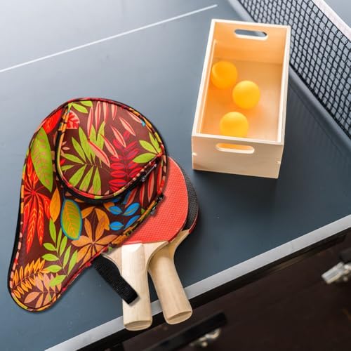 Table Tennis Paddle Bag Paddles Case Cover Waterproof Pong Racket Bat Storage Case Holder with Pong Ball Storage Pocket Organizer