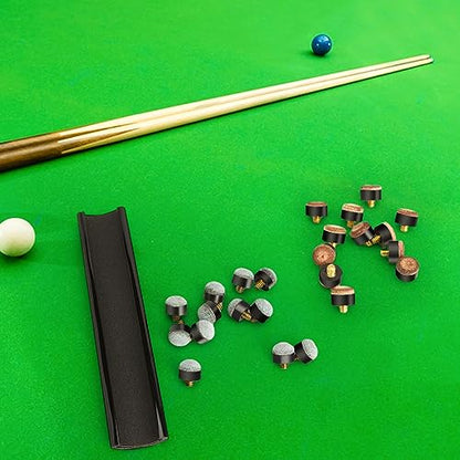 12 PCS Pool Stick Tips Replacement Kit,10mm/12mm/13mm,Hard&Soft Screw on Pool Cue Stick Tips,Pool Cue Tips with Shaper - color: 6xHard & 6xSoft 12mm