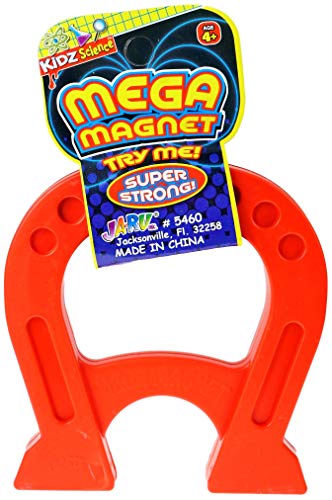 JA-RU Mega Magnet Toy (1 Magnet Horseshoe Shaped) Strong Magnets for Preschool Science Experiments & Classroom Activities for Kids. Educational Toy. School Supply. 5460-1