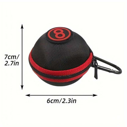 Cue Ball Case 2.24in Billiard Ball Carrying Case, Easy to Carry Clip-on Cue Ball Bag for Billiard Balls, Training Balls and Pool Balls - color: Yellow