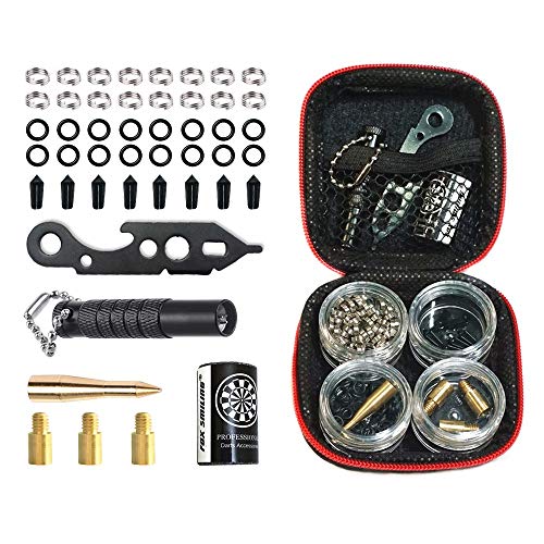 Dart Tool Kit, 145PCS, with Steel Rubber O Ring, Stone Sharpener Dart Repair Accessories Set Flight Protector and Weight Add A Grams,Small Packaging Easy Carrying