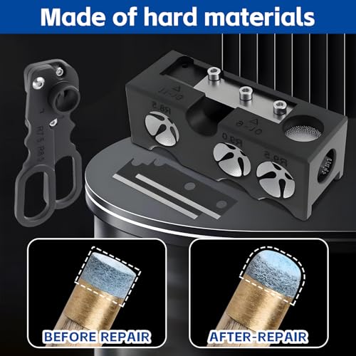 11-in-1 Pool Cue Tips Replacement Kit, Billiards Pool Cue Tip Shaper, Portable Pool Table Accessories for Pool Cue Tip Replacement and Shaping, Pool Cue Tip Repair Kit for Billiard Enthusiasts