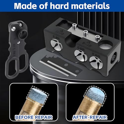 11-in-1 Pool Cue Tips Replacement Kit, Billiards Pool Cue Tip Shaper, Portable Pool Table Accessories for Pool Cue Tip Replacement and Shaping, Pool Cue Tip Repair Kit for Billiard Enthusiasts