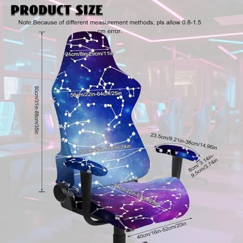 Big Dipper 4 Piece Game Chair Cover Non Slip Stretchable Breathable Gaming Chair Seat Cover Cat Scratch Proof Soft Universal Fit Office Desk & Racing Computer Gamer Chairs for Game Room Deco - color: Big Dipper