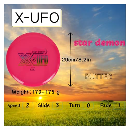 X-UFO Disc Golf Set - Disc Golf Starter Set 5 Pieces, with Putter, Driver, Mid-Range Discs, Mini Discs,Disc Golf Discs Set 170-180 Grams,PDGA Certified Golf Disc (Set 4) - color: Set 4