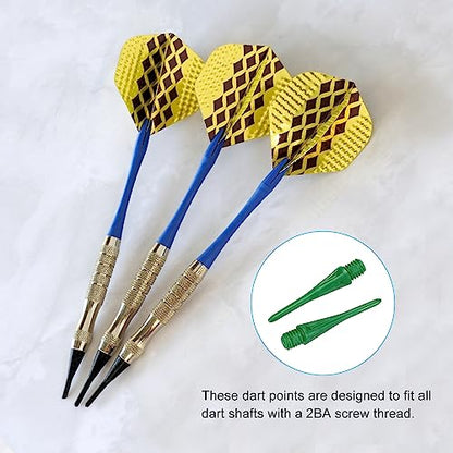 PATIKIL Plastic Dart Tips 2BA Thread Soft Dart Tips Replacement Plastic Tip Soft Tip Dart Accessories - color: Green
