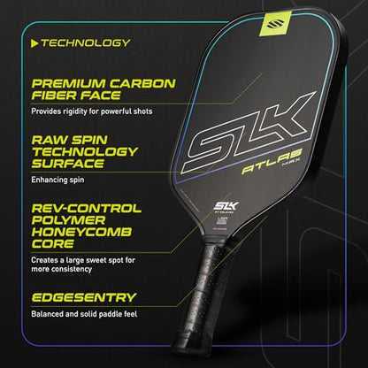 Selkirk Sport SLK Atlas Pickleball Paddle | Carbon Fiber Honeycomb - color: Blue, size: Max (All-Around Paddle)