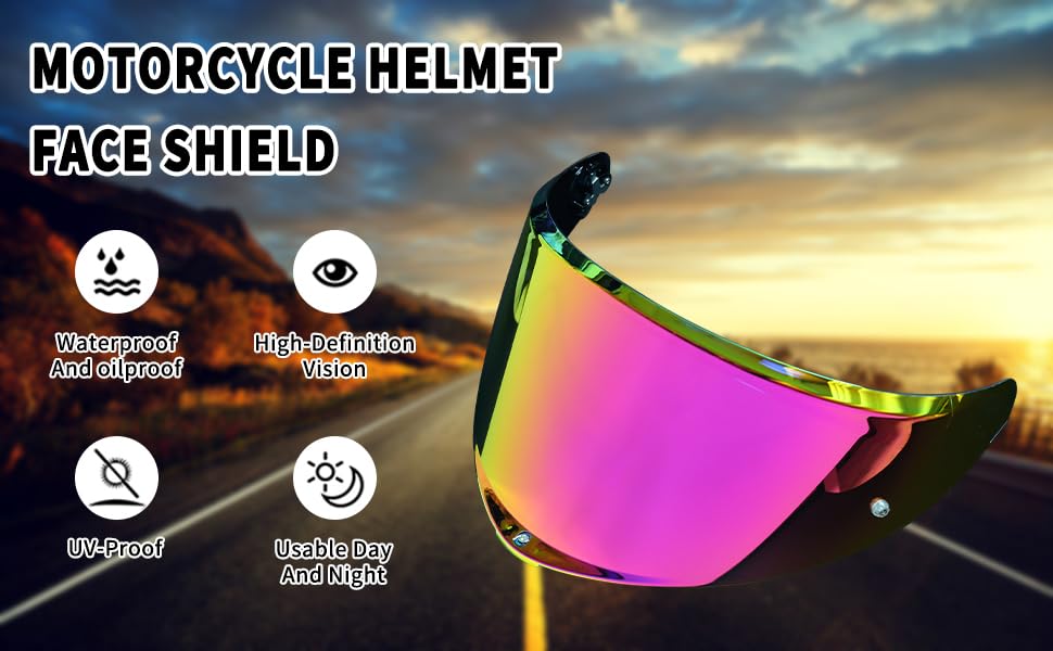 AGV K6 and K6S Visor (Rose red) - color: Rose Red