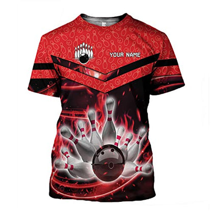 Rivelus Personalized Name Bowling Shirts for Men and Women 3D, Bowling Shirts for Team Bowling, Bowling Shirts Gift - color: Blm 14