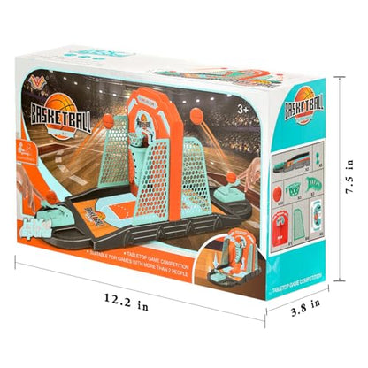Basketball Shooting Game Toy, Funny Shooting Game, Desktop Table Basketball Games Set, Fast and Frenzied Launching ball - Including 1 Basketball Stand and 10 Balls, Gift for Kids 3-10 Year Old - color: Mint