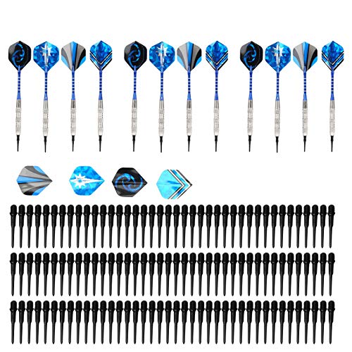RiToEasysports Soft Tip Darts Set, Removable Aluminum Alloy Rods, Darts for Beginners Professionals Christmas Birthday Gift