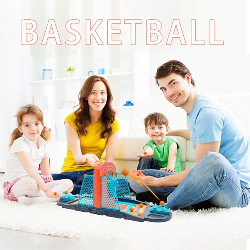 Basketball Shooting Game Toy, Funny Shooting Game, Desktop Table Basketball Games Set, Fast and Frenzied Launching ball - Including 1 Basketball Stand and 10 Balls, Gift for Kids 3-10 Year Old - color: Mint