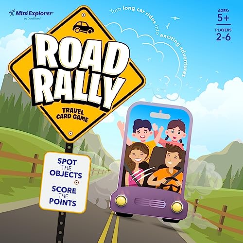 Mini Explorer Road Rally Travel Scavenger Hunt Card Game for Kids - Roads Trip Car Games & Activities Must Haves Essentials - Eye Hide & Seek Found Spy Summer Camping Toys Ages 5 6 7 8 9 10 11 12