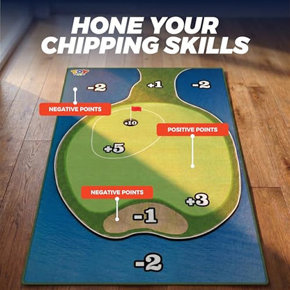 TOY Life Golf Chipping Game Set –Golf Sticky Battle Mat with 20 Sticky Balls & Hitting Mat, Fun Backyard Chip Game for Adults & Kids, Indoor/Outdoor Play - style: Golf Island Style
