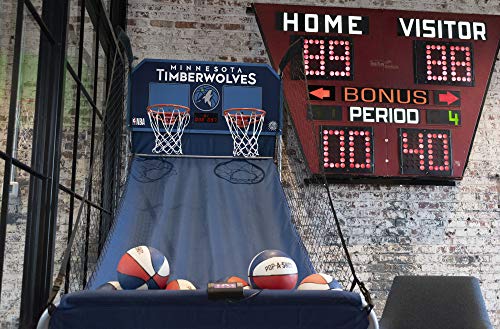 Pop-A-Shot - Home Dual Shot Arcade Basketball Game with NBA Graphics l Sensor Scoring l 16 Game Modes l 7 Balls l Foldable Storage l for All NBA Fans - style: Minnesota Timberwolves