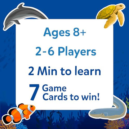Skillmatics Guess in 10 Underwater Animals, Perfect for Boys, Girls, Kids, and Families Who Love Card Games, Toys, Board Games, Gifts for Ages 8, 9, 10 and Up - style: 9. Underwater Animals