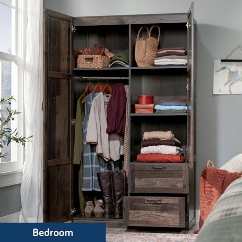 Sauder Miscellaneous Storage Wardrobe/Storage Cabinet/Pantry Cabinet, Reclaimed Pine Finish | Miscellaneous Storage - color: Reclaimed Pine