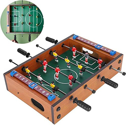 Tabletop Foosball Table- Portable Mini Table Football/Soccer Game Set with Two Balls and Score Keeper for Adults and Kids Play