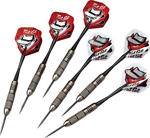 Fat Cat Twin Pack Steel Tip Darts, 19 Grams