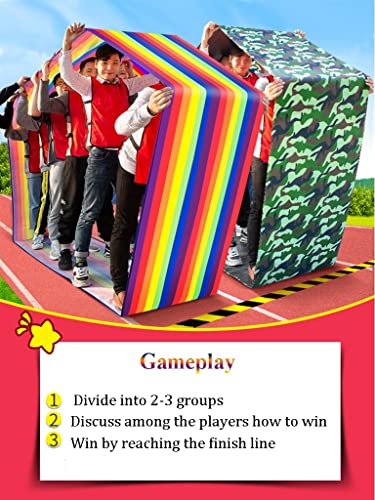 Playing Run Mat Adult Kids Teamwork Game - Oxford Cloth Running Mat, Fun Multiplayer Co-op Game Props (Size : Kids-6M/20FT) - size: Kids-6M/20FT