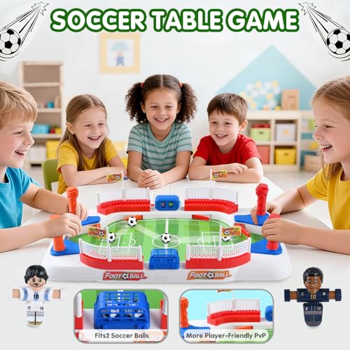 WeeHomm 2-in-1 Play Soccer Board Game for Kids, Foosball Figures PK, Foosball Table for Kids 8-12, Soccer Toys for Boys, Tabletop Football Game, Birthday Gifts for 4-10 Years Old