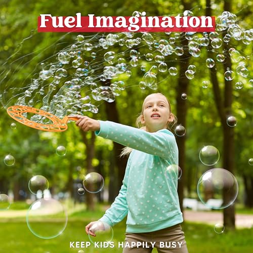 JOYIN Big Bubble Wands Set, 48 Pcs Giant Bubble Maker with Tray Bulk for Kids Adults Gifts, Summer Outside Toys, Easter Basket Stuffers, Birthday Party Favors - style: Various