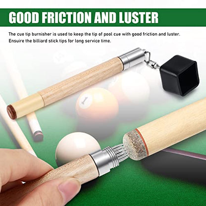 TOBWOLF Chalk Holder for Billiards, 2 in 1 Pool Cue Chalk Holder, Portable Pool Snooker Chalk Holder, Billiard Cue Tip Pricker, Non-Slip Billiard Cue Tip Tool Pool Table Accessory
