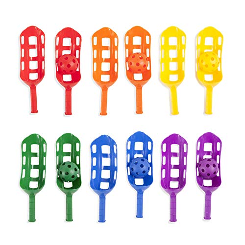 Champion Sports Scoop Ball & Catch Games – Lightweight Plastic Toss & Catch Sets for All Ages - style: Scoop Ball Game Set
