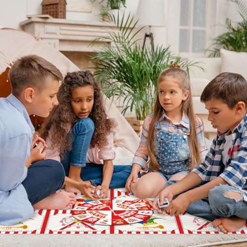 Civaner 3 Pcs Carnival Party Game for Kids with Spinner Carnival Conversation Party Twist Poses Mat Game with Conversation Mat Spinner for Classroom School