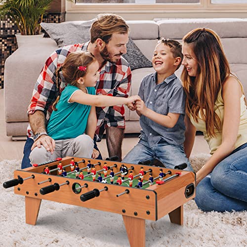 KOTEK 27" Foosball Table, Compact Soccer Table Game with 2 Footballs & Score Keepers, Tabletop Foosball for Kids, Adults, Game Room, Family Night, Arcades, Parties