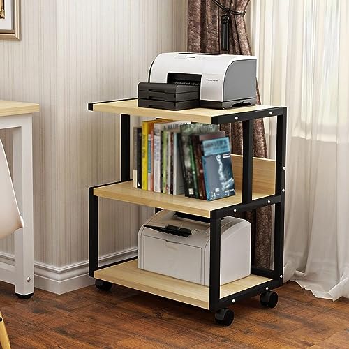 3 Tier AV Media Cabinet Stand, Gaming TV Cabinet and Stereo Rack Audio Tower with Height Adjustable Tempered Wood Stand