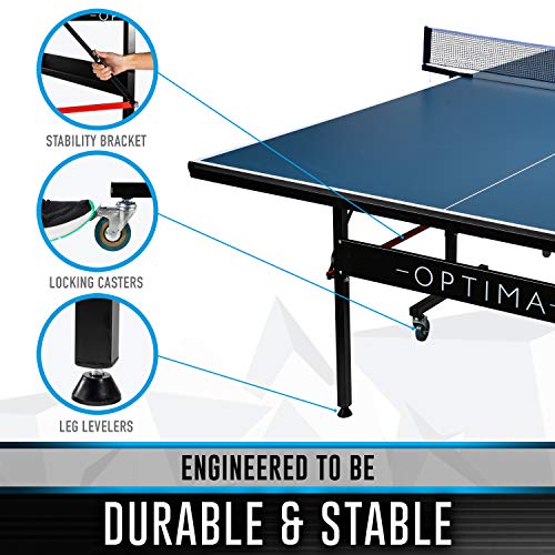 Franklin Sports Table Tennis Tables - Optima Table Tennis Tables - Indoor + Outdoor Tables - Official Size Conversion Tops - Mid-Size Tables for Kids - style: Indoor Table