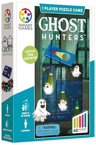 SmartGames Ghost Hunters Logic Puzzle Game with 60 Glowing Challenges for Ages 6+
