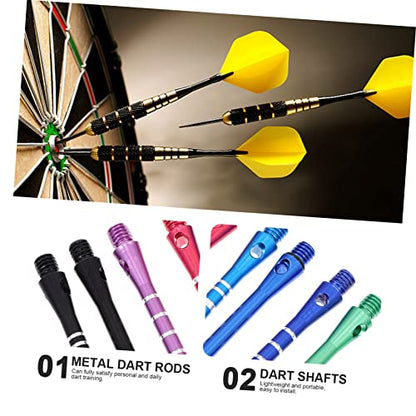 KICHOUSE Aluminum Alloy Dart Shafts Set Lightweight Portable Metal Rods Rings for Indoor Darts Easy to Install Durable and Functional Accessories for Enthusiasts